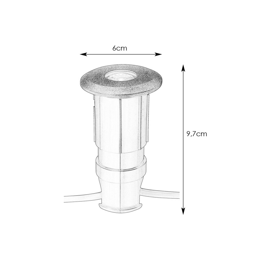 Markslöjd 107284 - LED buiten-inbouwlamp GARDEN24 LED/0,8W/24V IP44 zwart