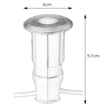 Markslöjd 107285 - GARDEN24 LED-inbouwarmatuur voor buiten LED/3W/24V IP44 zwart