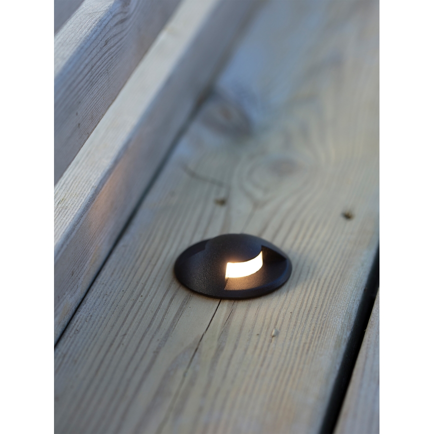 Markslöjd 107289 - LED inbouwlamp voor buiten GARDEN24 LED/0,8W/24V IP44 zwart