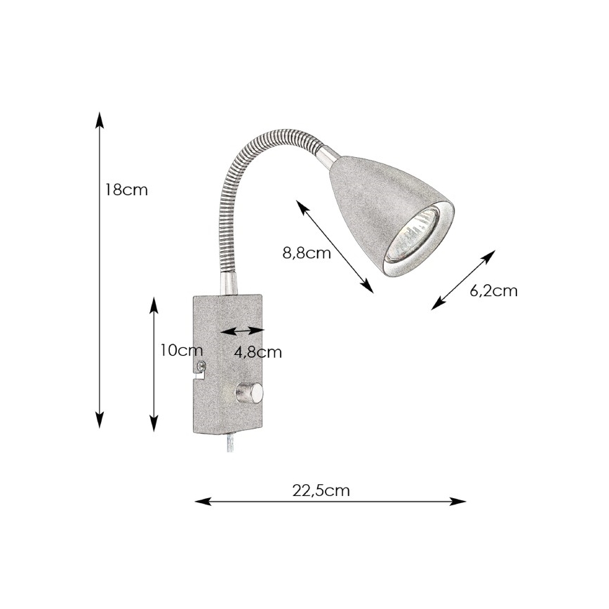Markslöjd 107409 - Dimbare wandlamp CIRO 1xGU10/7W/230V