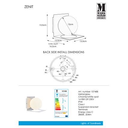 Markslöjd 107488 - Badkamer wandlamp ZENIT 1xG9/18W/230V IP44