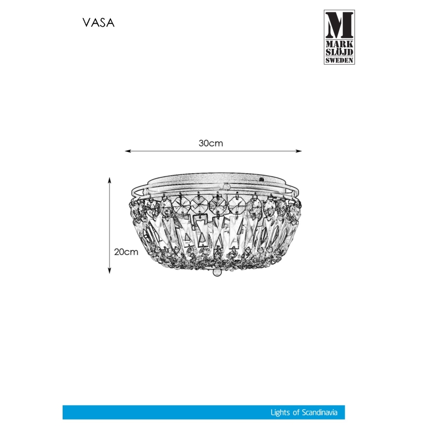 Markslöjd 107587 - Plafondverlichting VASA 3xE14/40W/230V