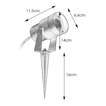 Markslöjd 107713 - LED buitenlamp GARDEN24 LED/3W/24V IP44 mat chroom
