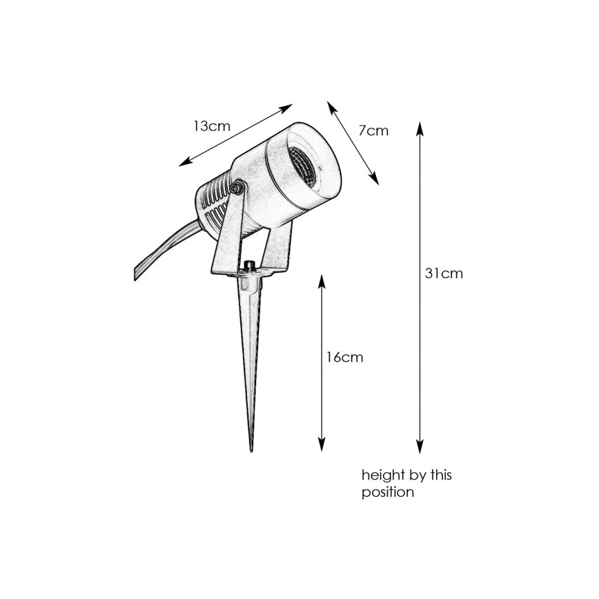 Markslöjd 107714 - GARDEN24 LED-buitenlamp, 6W/24V, IP44, mat chroom