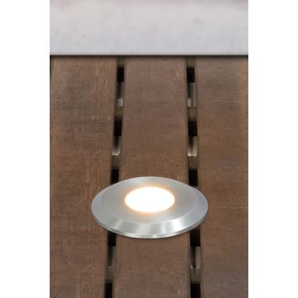 Markslöjd 107716 - Inbouwlamp voor buiten GARDEN24 LED/0,8W/24V IP44 zwart/mat chroom
