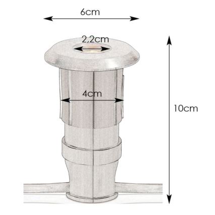 Markslöjd 107717 - LED inbouwarmatuur voor buiten GARDEN24 LED/3W/24V IP44 zwart/mat chroom