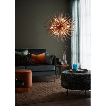 Markslöjd 107752 - Hanglamp aan een koord SOLEIL 12xE14/20W/260V Roségoud