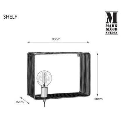 Markslöjd 107814 - Wandlamp SHELF 1xE27/60W/230V