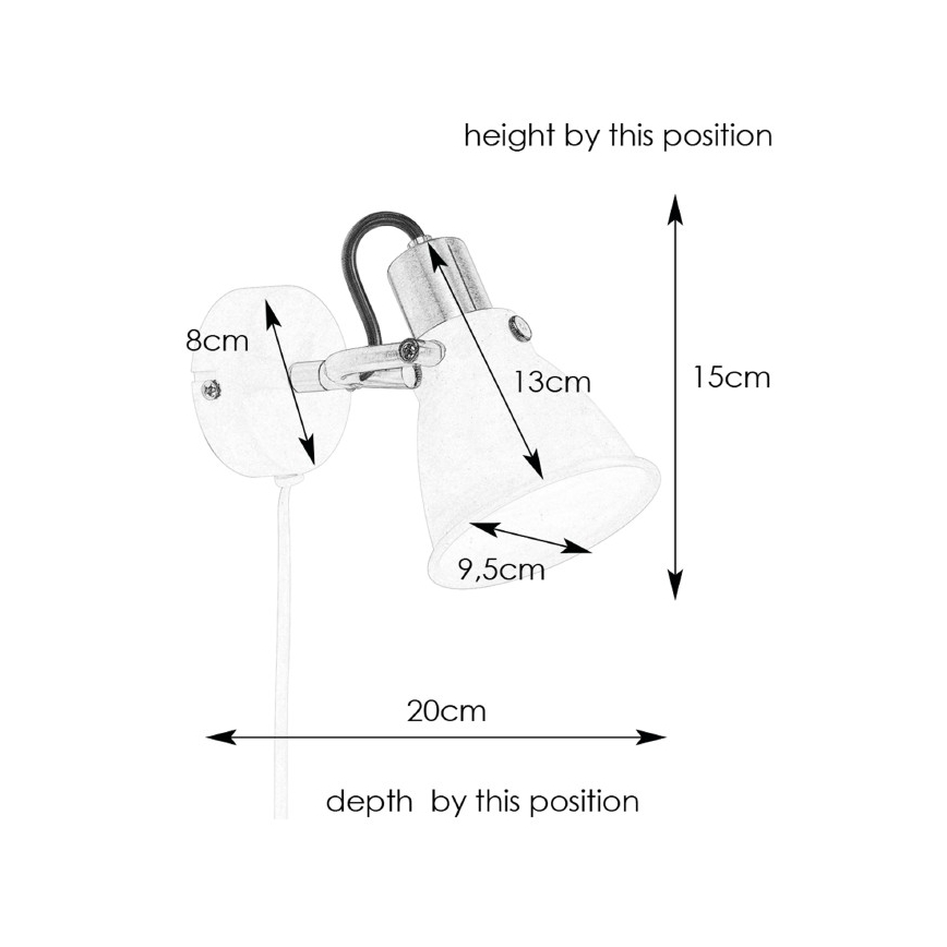 Markslöjd 107857 - Wandspots ALTON 1xE14/40W/230V