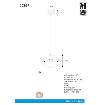 Markslöjd 107919 - Hanglamp aan koord SOBER 1xE27/20W/230V