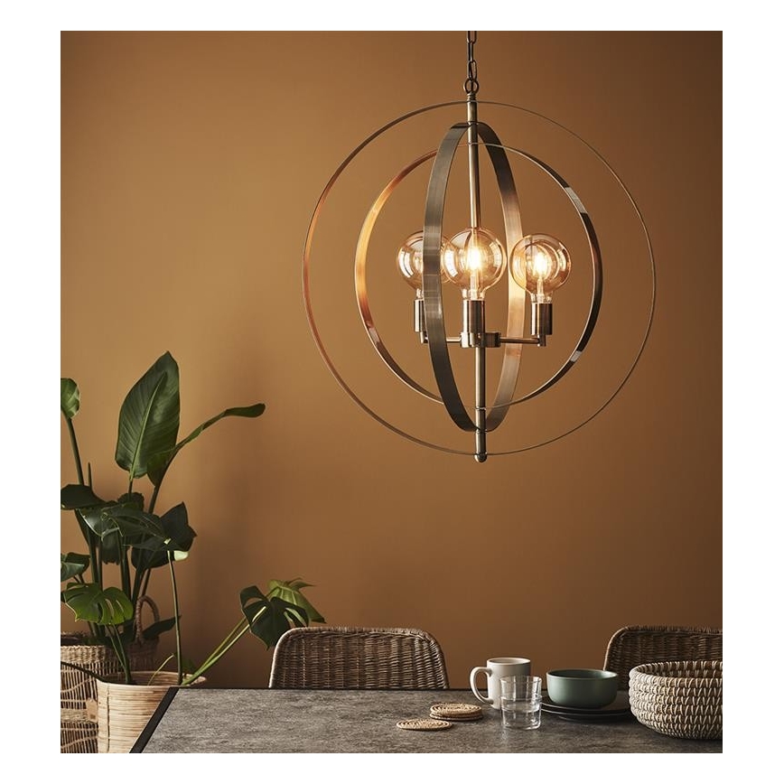 Markslöjd 107941 - Hanglamp aan ketting ORBIT 3xE27/60W/230V