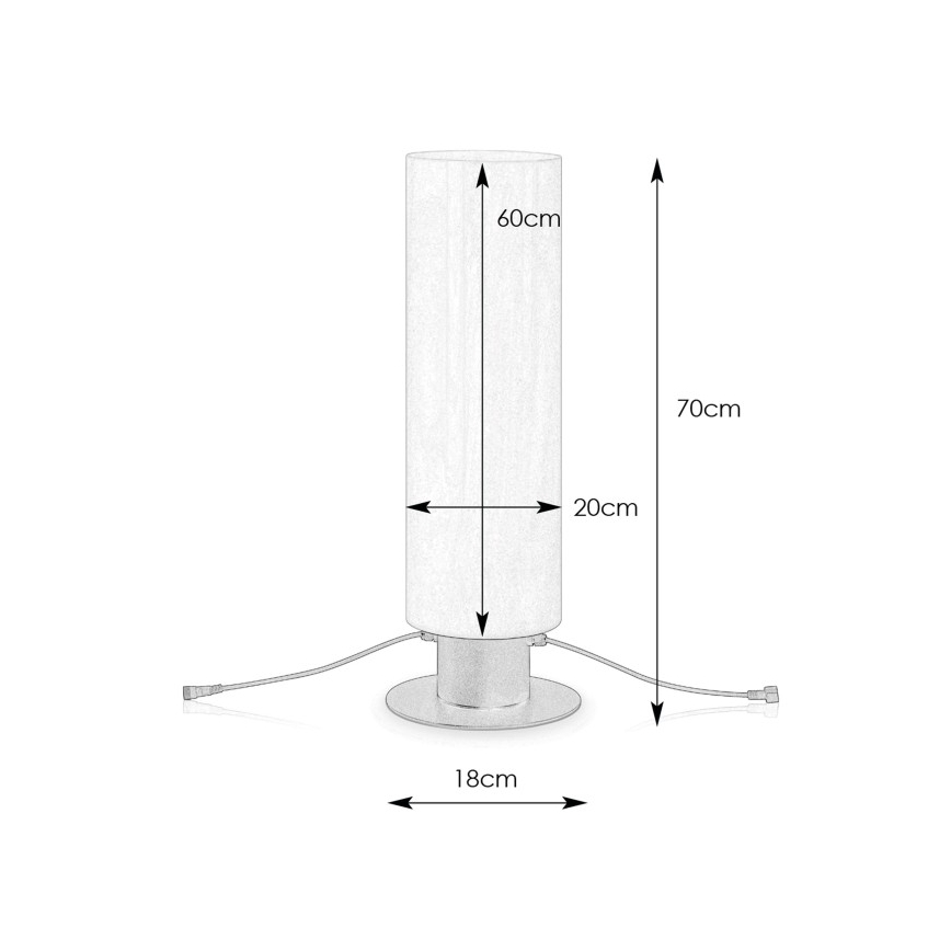Markslöjd 107985 - LED buitenlamp GARDEN24 LED/12W/24V 70 cm IP44 zwart