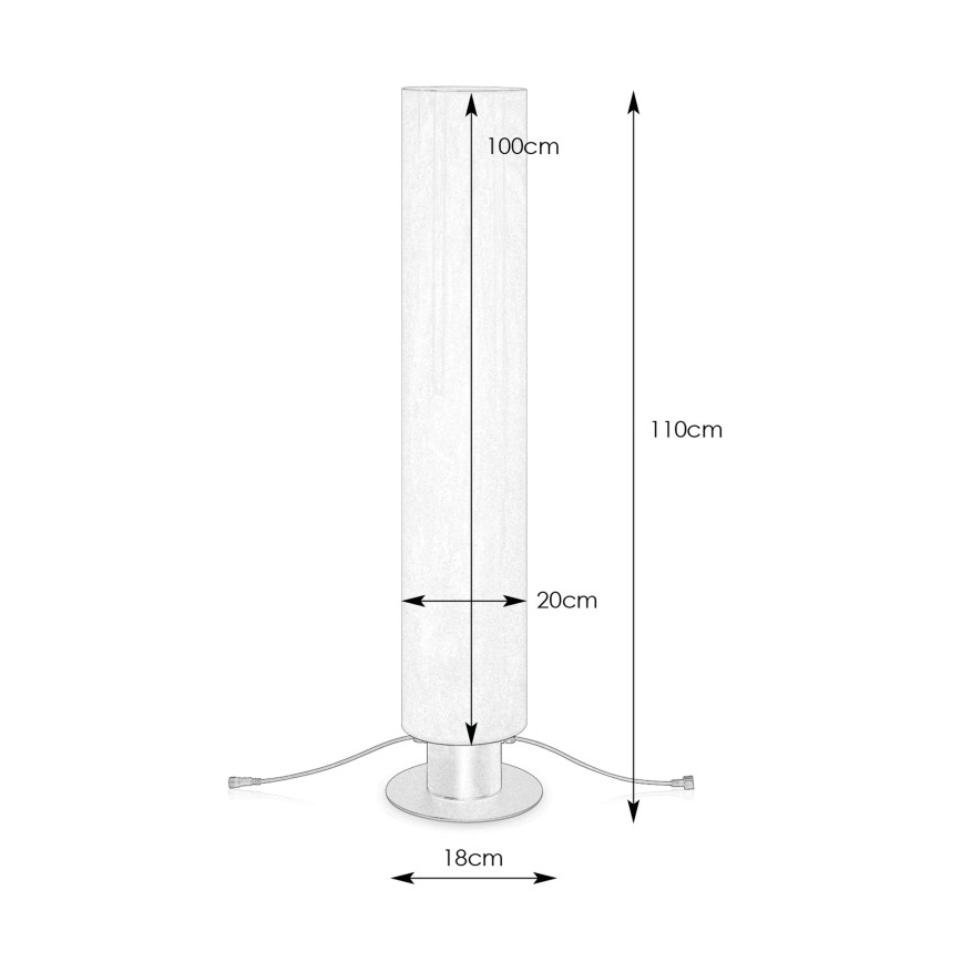 Markslöjd 107986 - LED buitenlamp GARDEN24 LED/20W/24V 110 cm IP44 zwart