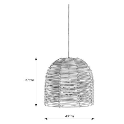 Markslöjd 107990 - LED buitenhanglamp GARDEN24 LED/2,86W/24V IP44 rotan/zwart