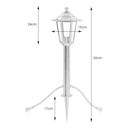 Markslöjd 107991 - LED buitenlamp GARDEN24 LED/3W/24V 56 cm IP44 zwart
