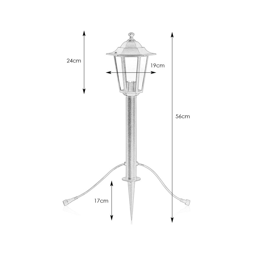 Markslöjd 107991 - LED buitenlamp GARDEN24 LED/3W/24V 56 cm IP44 zwart