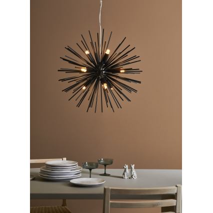 Markslöjd 108048 - Hanglamp aan een koord SOLEIL 9xE14/20W/230V zwart