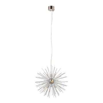 Markslöjd 108049 - Hanglamp aan een koord SOLEIL 9xE14/20W/230V zilver