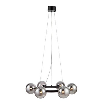 Markslöjd 108051 - Hanglamp aan een koord CIRCLE 6xG9/20W/230V zwart