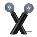 Markslöjd 108052 - Tafel Lamp SIMUL 1xE27/40W + 1xE14/40W/230V zwart