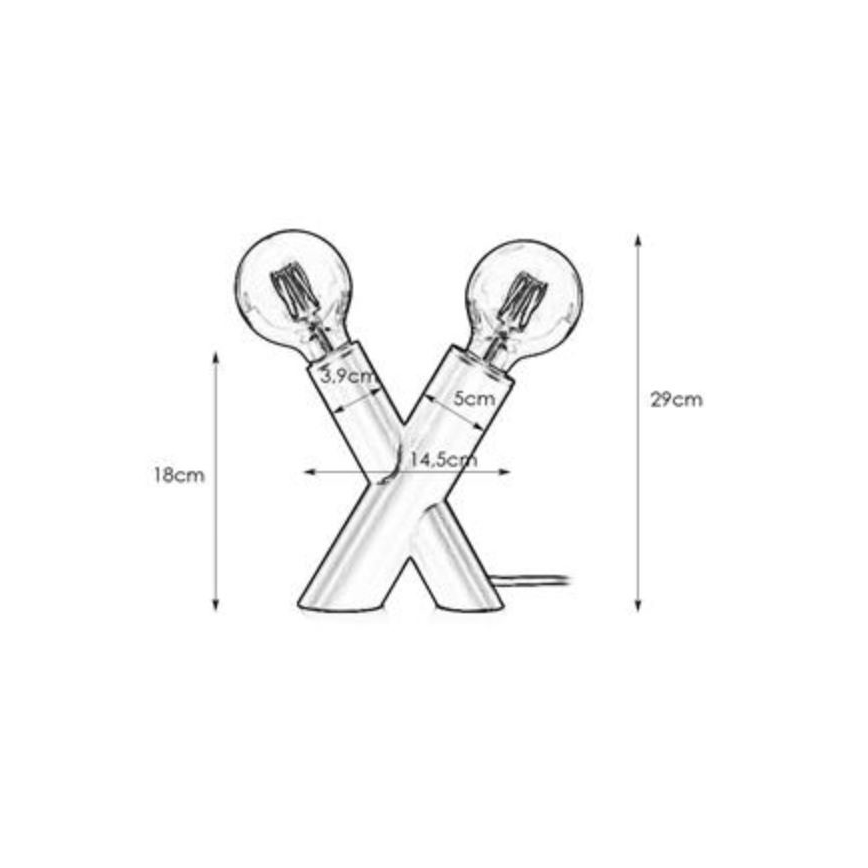 Markslöjd 108053 - Tafel Lamp SIMUL 1xE27/40W + 1xE14/40W/230V goud