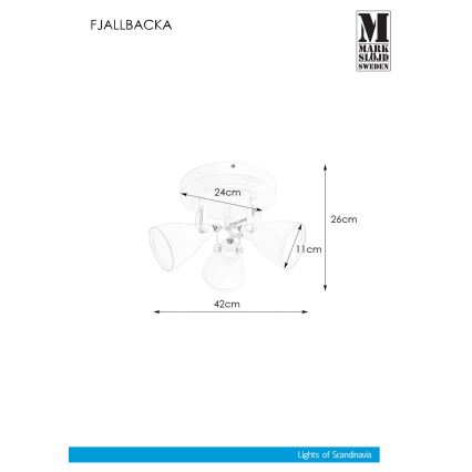 Markslöjd 108083 - Badkamer spot FJÄLLBACKA 3xG9/20W/230V IP44 wit