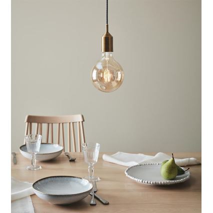 Markslöjd 108098 - Hanglamp aan koord BRONX 1xE27/60W/230V brons