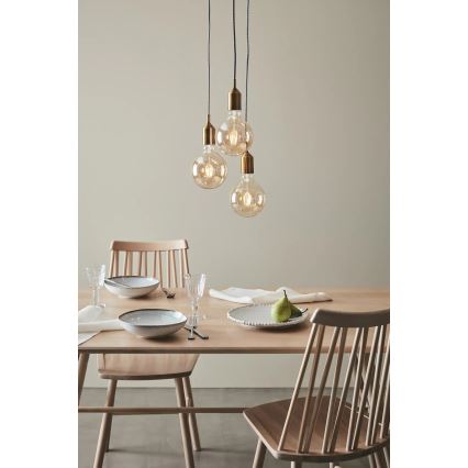 Markslöjd 108099 - Hanglamp aan koord BRONX 3xE27/60W/230V brons