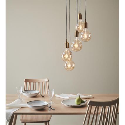 Markslöjd 108100 - Hanglamp aan koord BRONX 5xE27/60W/230V brons