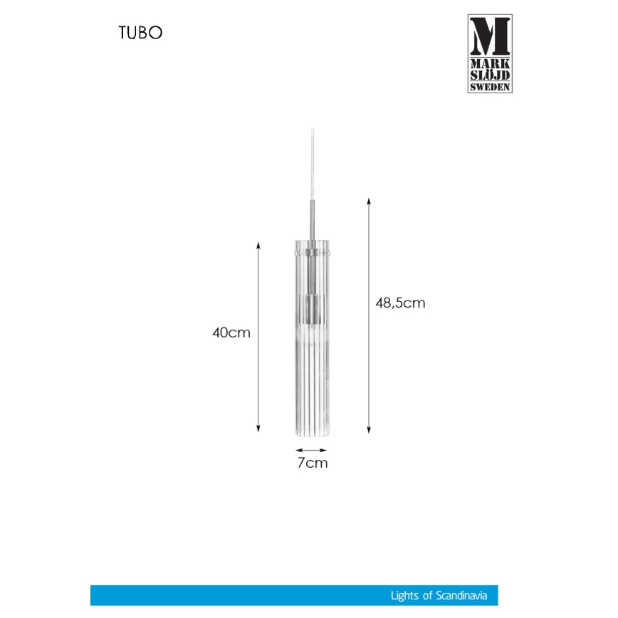 Markslöjd 108112 - Hanglamp aan een koord TUBO 1xE14/40W/230V