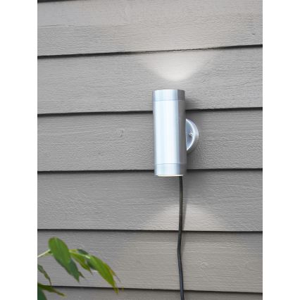 Markslöjd 108170 - GARDEN24 LED buitenwandlamp 2xLED/3W/24V IP44 mat chroom