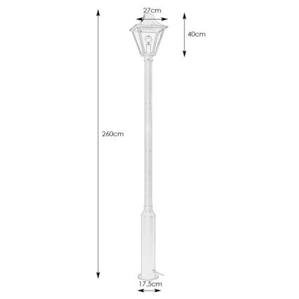 Markslöjd 108171 - LED buitenlamp GARDEN24 LED/3W/24V 260 cm IP44 zwart