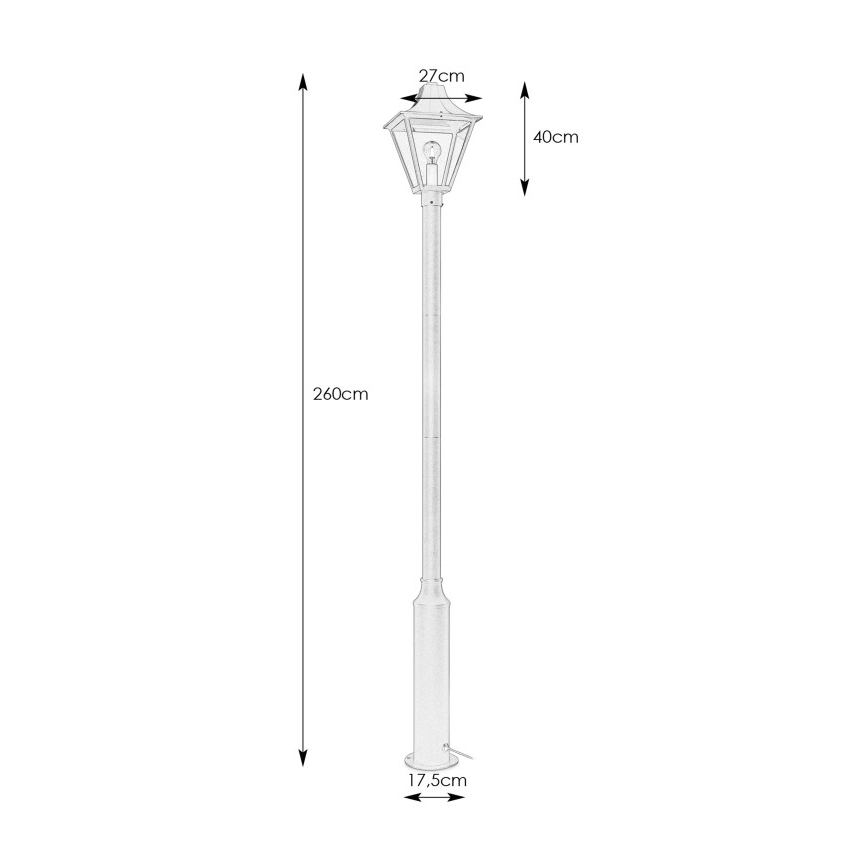 Markslöjd 108171 - LED buitenlamp GARDEN24 LED/3W/24V 260 cm IP44 zwart