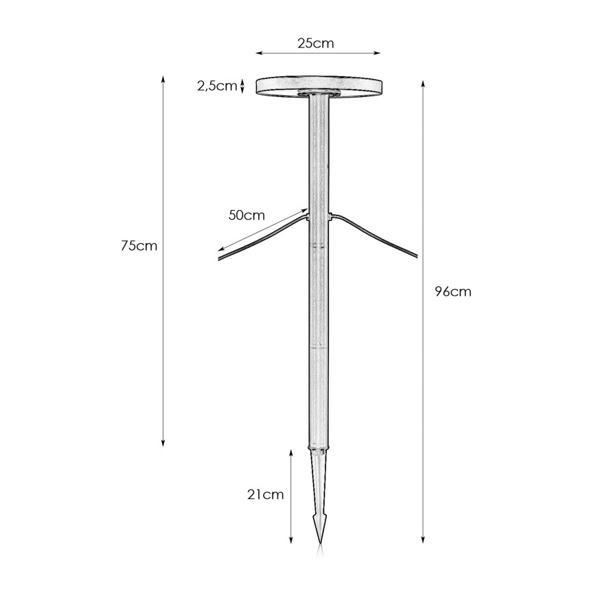 Markslöjd 108173 - LED-buitenlamp GARDEN24 LED/5W/24V 96 cm IP44 zwart