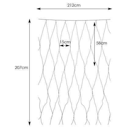 Markslöjd 108178 - LED buiten kerstlichtgordijn GARDEN24 160xLED/24V 2x2m warm wit