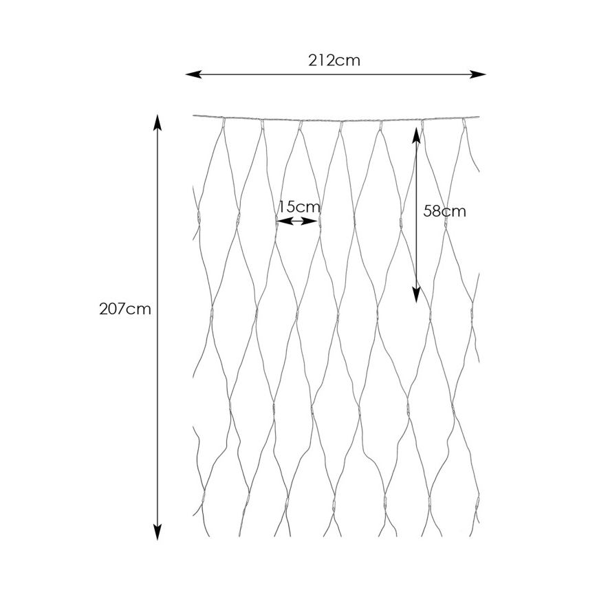 Markslöjd 108178 - LED buiten kerstlichtgordijn GARDEN24 160xLED/24V 2x2m warm wit