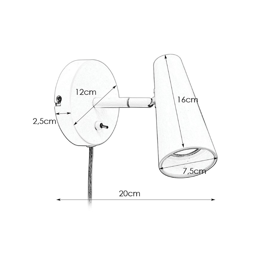 Markslöjd 108199 - Wandspot CREST 1xGU10/7W/230V wit