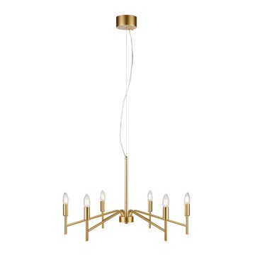 Markslöjd 108210 - Hanglamp aan een koord MONARCH 6xE14/18W/230V goud