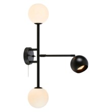 Markslöjd 108255 - Wandlamp BESIDE 2xG9/20W/230V + 1xGU10/7W/230V zwart