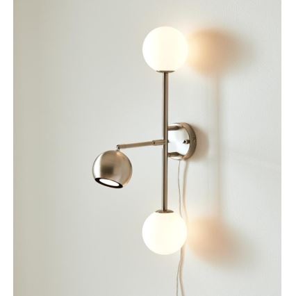 Markslöjd 108256 - Wandlamp BESIDE 2xG9/20W/230V + 1xGU10/7W/230V mat chroom