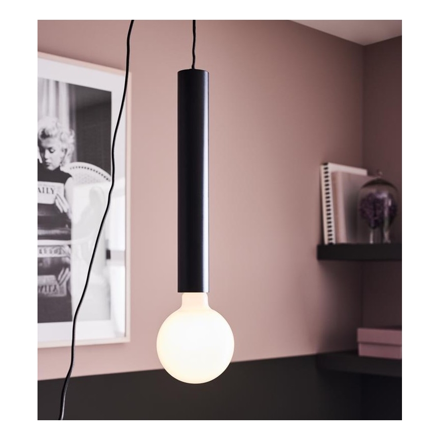 Markslöjd 108260 - Hanglamp aan een touw SENCILLO 1xE27/40W/230V zwart