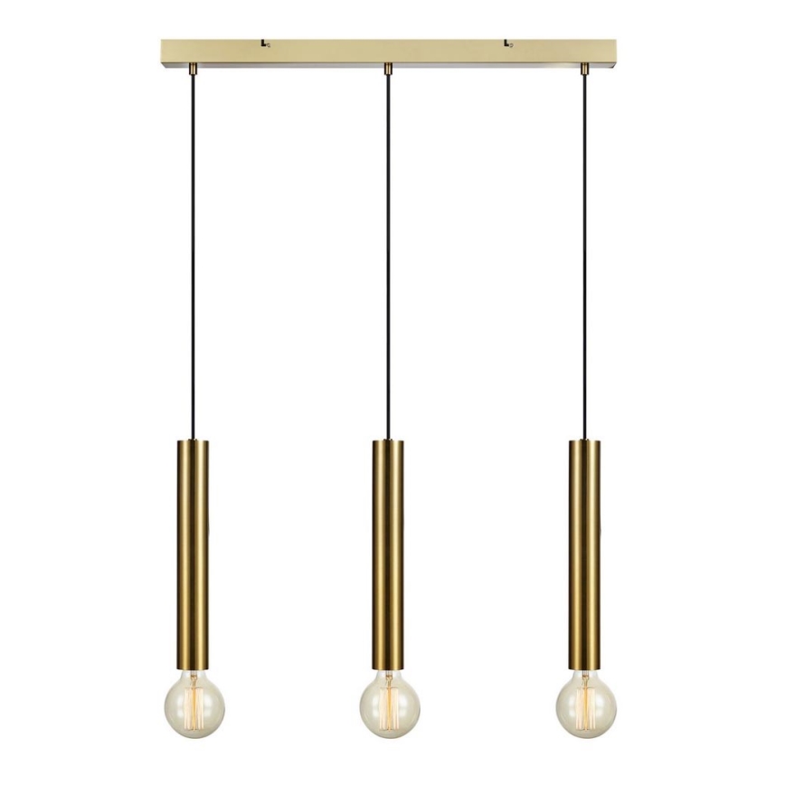 Markslöjd 108261 - Hanglamp aan een koord SENCILLO 3xE27/40W/230V goud