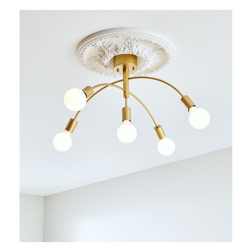 Markslöjd 108285 - Hanglamp voor Oppervlak Montage CYGNUS 5xE27/40W/230V goud