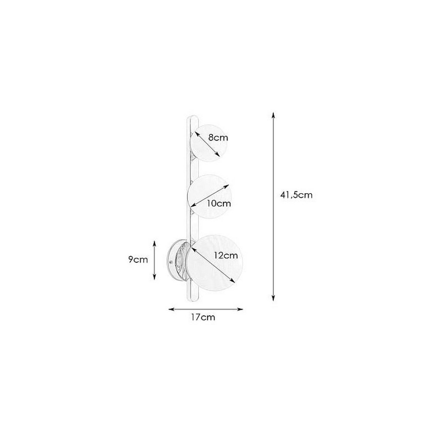 Markslöjd 108349 - Badkamer wandlamp PURO 3xG9/20W/230V IP44 zwart