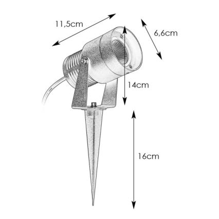Markslöjd 108404 - LED RGBW Buitenlamp GARDEN24 LED/6W/24V 30 cm IP44 zwart