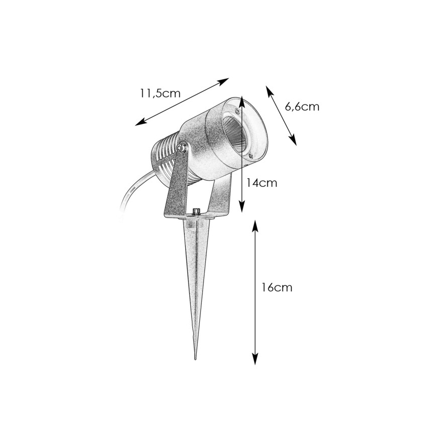 Markslöjd 108404 - LED RGBW Buitenlamp GARDEN24 LED/6W/24V 30 cm IP44 zwart
