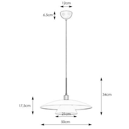 Markslöjd 108430 - Hanglamp aan een koord MILLINGE 1xE27/40W/230V wit