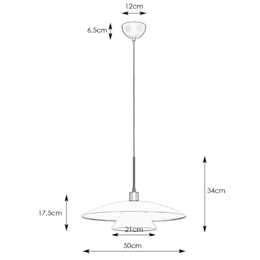 Markslöjd 108430 - Hanglamp aan een koord MILLINGE 1xE27/40W/230V wit