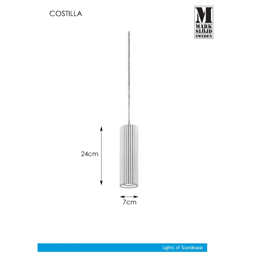 Markslöjd 108465 - Hanglamp aan een koord COSTILLA 1xGU10/7W/230V wit