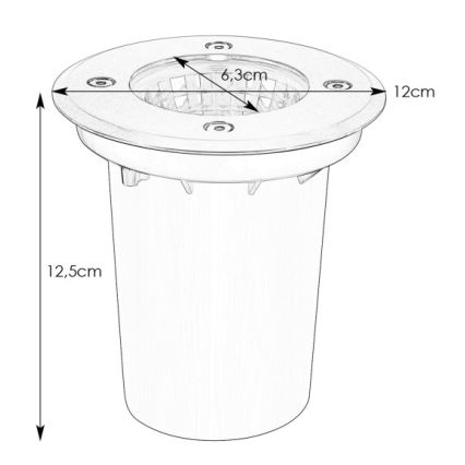 Markslöjd 108536 - LED inbouwarmatuur voor buiten GARDEN24 LED/6,2W/24V IP44 mat chroom